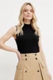 Weekend Max Mara vesta femei, culoarea negru, light, cu turtleneck, 2515361061600