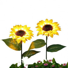 Floarea Soarelui,Iluminata,Solar Gradina .Lampa de Gradina,Terasa,Curte foto