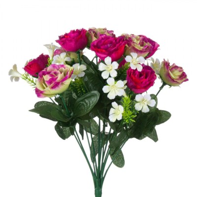 Buchet Flori Artificiale, 35 cm, Multicolor, Plastic foto