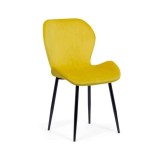 Scaun living si bucatarie BUC 248U, ergonomic, catifea, picioare metalice, 110 kg