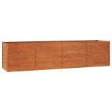 Cumpara ieftin Strat inaltat de gradina, ruginiu, 320x80x77 cm, otel corten