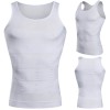 Maieu Modelator Barbati Alb, Slim Fit, Slabire Instantanee, Subtire Corpul, Nailon/Spandex, L, XL, XXL