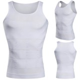 Maieu Modelator Barbati Alb, Slim Fit, Slabire Instantanee, Subtire Corpul, Nailon/Spandex, L, XL, XXL