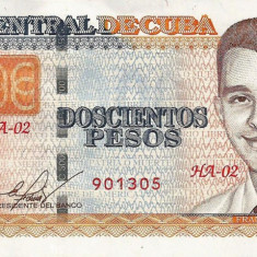 CUBA █ bancnota █ 200 Pesos █ 2018 █ P-130 █ UNC █