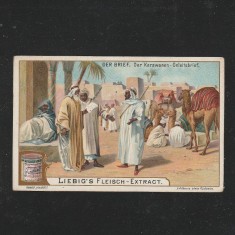 Reclama Litografie &ldquo;Der Brief - Caravana - Scrisoare de conduita&rdquo; 1900