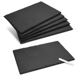 Set 6 tavi din ardezie Navaris, 30x20 cm, cu creta, non-zgarieturi, 47683.06.02