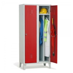VESTIAR METALIC CU PICIOARE SI 2 USI COLOR, perete despartitor 717/02P, 800x500x1800 mm, Italia