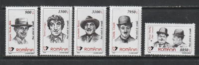 Romania 1999 - #1493 Mari Actori de Comedie 5v MNH foto