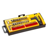 Set surubelnita cu biti si tubulare Topex, 41 piese, cu maner ergonomic