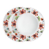 Set 6 Farfurii Intinse Desert Opal Alb Model Bali 19cm DNC55987