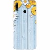 Husa silicon pentru Huawei P Smart 2019, Sunflower On Blue Wood