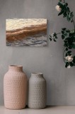 Tablou Canvas, "Aur roz pe valurile mării", Valuri, Lumina, Reflexii, Apus, Ocean, M&acirc;ng&acirc;iere, Liniște, Natură, Frumusețe, Pace, 39 x 26 cm, CMCLASS