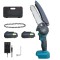 Mini ferastrau cu lant Electric Rovo RV-MF, 6 inch, 24V, 2000mAh, 2 acumulatori, 2 lanturi, Chainsaw