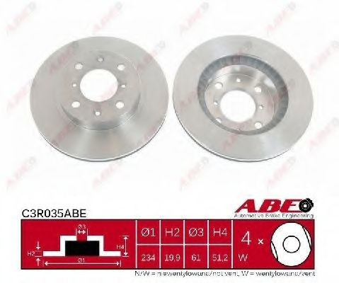 Disc frana DACIA SOLENZA (2003 - 2016) ABE C3R035ABE