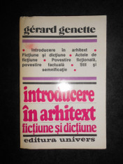 Gerard Genette - Introducere in arhitext, fictiune si dictiune foto