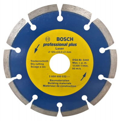 Disc diamantat pentru materiale constructii Bosch 125x22,23x2x7mm foto