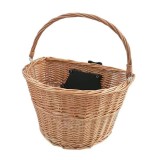 Cos din ratan pentru bicicleta, detasabil, mecanism tip CLICK, 21x34x41cm, natur, ProCart
