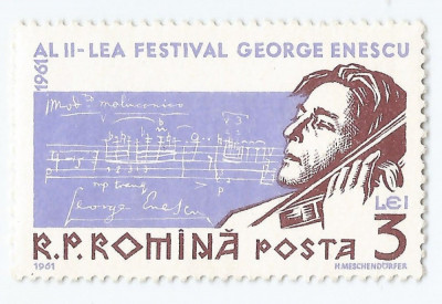 Romania, LP 522/1961, Al II-lea Festival George Enescu, MNH foto