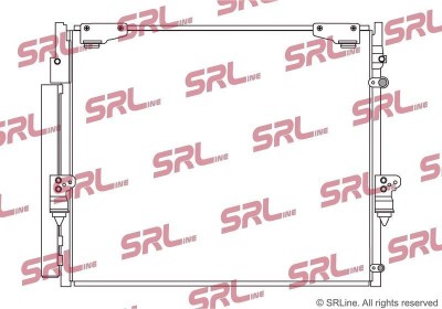 Condensator climatizare AC Toyota Land Cruiser 200 21, motor: 4.5 D-4D, 4.6 V8, 4.7 V8, Condensator cu uscator integrat, 670 x535 x16, SRLine, miez foto