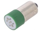 Lampă LED Verde 24V BA9S