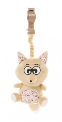 Jucarie de plus pentru carucior/patut 4Baby SQUEEZE Vulpi Maro/Bej foto