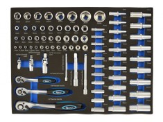 Set chei cu clichet 1/4&quot;-1/2&quot;, 80 piese, GEKO G10833A