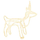 Cumpara ieftin Figurina ren de Craciun, 3 buc., alb cald, 60x30x60 cm