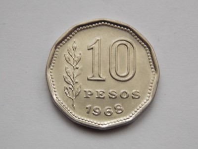 10 PESOS 1968 ARGENTINA foto