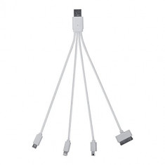 Cablu USB 4 in 1, cu 4 iesiri pentru Iphone 5&amp;amp;amp;6, Ipod, Samsung, micro USB foto