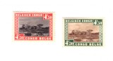 Serie Congo Belgian 4.5 francs/franci 1937, nestampilate, dantelate, stare foarte buna, Natura, Nestampilat