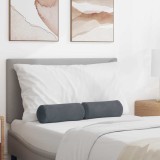 vidaXL Perne Bolster 2 pcs Gri &icirc;nchis &Oslash; 15 x 40 cm 42014286