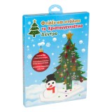 Set Creatie Brad de Craciun Foam cu Ornate Glitter Auriu Argintiu, CMCLASS