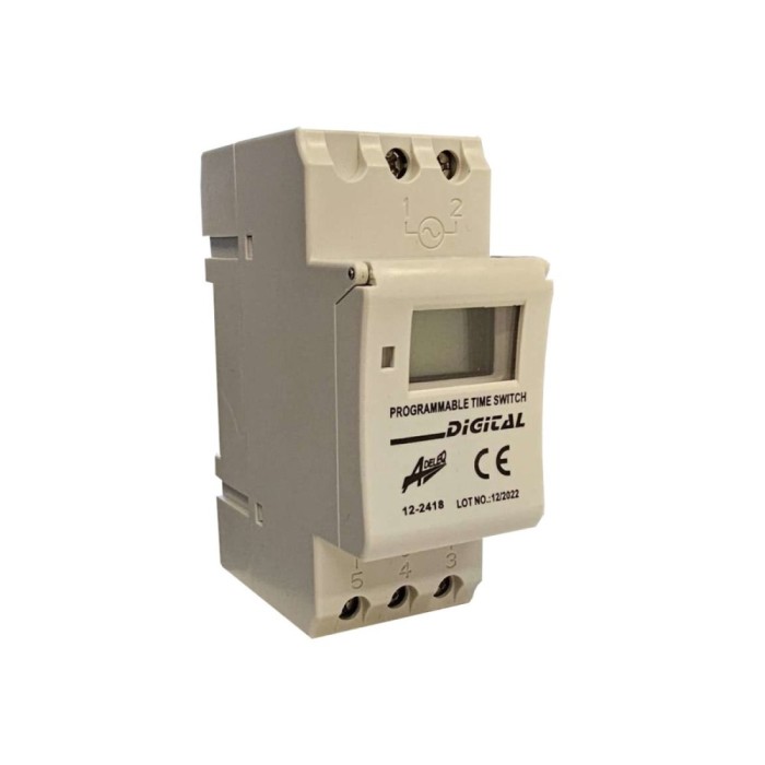 Programator digital Adeleq 02-376_2, 16 A, 7 x 24 h
