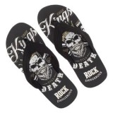 Slapi cu Banda Neagra pentru Barbati, Model Cranii, Negru, CMCLASS