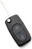 Audi - carcasa cheie tip briceag cu 2+1 butoane 1 buton de panica si baterie 1616 - CARGUARD