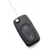 Audi - carcasa cheie tip briceag cu 2+1 butoane 1 buton de panica si baterie 1616 - CARGUARD