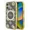 Husa pentru iPhone 16 - Guess IML Peony On 4G Background MagSafe (GUHMP16SH4PYEEW) - Brown