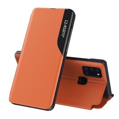 Husa XIAOMI Redmi Note 8 Pro - Leather View Case (Portocaliu) foto