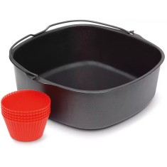 Accesoriu set principal de coacere Philips HD9925/01 (tava de copt, 7 forme pentru briose) compatibil cu gama Airfryer Compact HD920x, HD9252