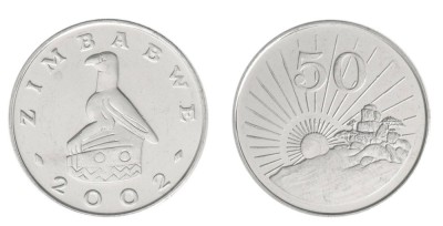 Zimbabwe 2002 - 50 cents UNC foto