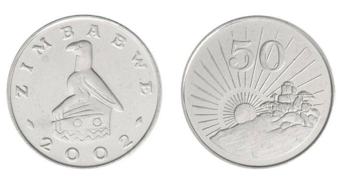 Zimbabwe 2002 - 50 cents UNC