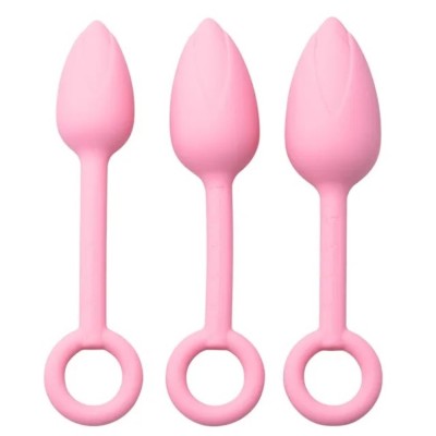 Set dildo Tulip Head 3pcs Roz foto