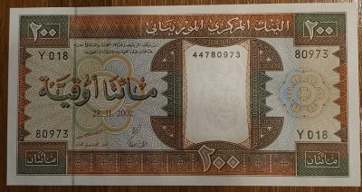 200 ouguiya 2002, Mauritania, UNC foto
