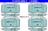ATE 13.0470-4990.2 ATE Ceramic set placute frana,frana disc