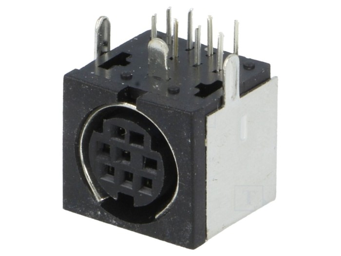 Conector DIN mini mamă ecranat 8 pini