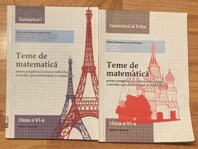 Teme de matematica, clasa VI, semestrul I + II de Petrus Alexandrescu foto