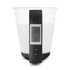 Cantar electronic tip cana, 600 ml/1kg, afisarea temperaturii, display LCD