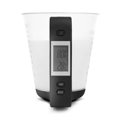 Cantar electronic tip cana, 600 ml/1kg, afisarea temperaturii, display LCD foto