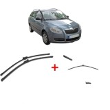 Cumpara ieftin Set 3 stergatoare SKODA FABIA II Combi (545) 2007-2014, pentru parbriz si luneta, Valeo Silencio
