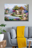 Tablou decorativ, Kanvas Tablo (70 x 100), Canvas, Lemn, Multicolor, Bract